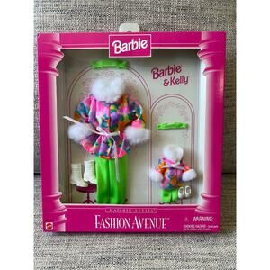Barbie & Kelly Fashion Avenue Matchin' Styles Ski Snow Outfits 1996 Clothing Set